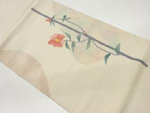 明綴れ草花模様織出し名古屋帯